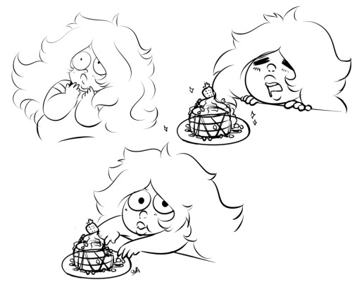 princesssilverglow:  I really enjoy doing silly doodles right now XD Here’s some Amethyst for you ♥