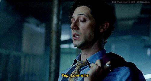 kythwena: Yep. Love wins.The Magicians | S01E03: Consequenes of Advanced Spellcasting (2016)books in