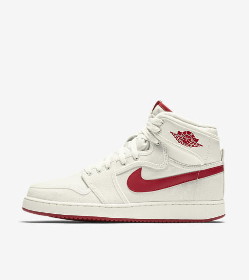 airville:  The Air Jordan 1 KO “Timeless Canvas” Drops Saturday    AIR JORDAN 1 KO “TIMELESS CANVAS”Color: Sail/Varsity RedRelease Date: March 5th, 2016Price: 贬   The name of this color-way is referencing the shoe’s “Knock Off” material