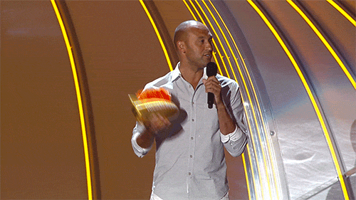 Derek Jeter takes home the Legend Award and sparkle and shines in a bath of golden slime.