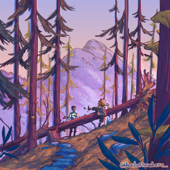 our protagonists continue their path upwards into the mountains. their evening’s rest is disturbed, however, by the arrival of...