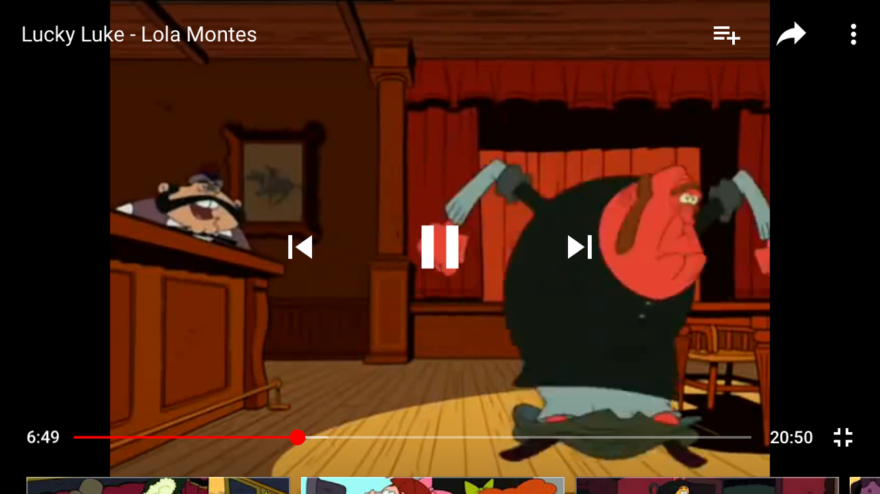 In this Lucky Luke episode, Lola Montes, the villain of this episode is humiliated