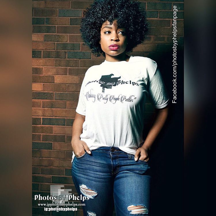 London Cross @mslondoncross modeling a Photos By Phelps  shirt created by Dame T