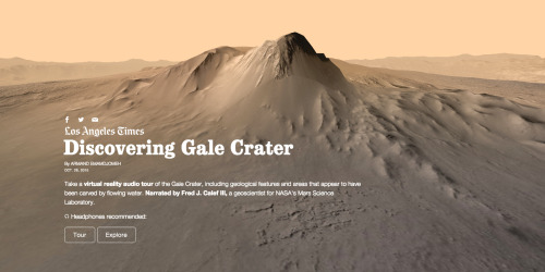 Welcome to my world. Check out this new virtual reality tour of my home on Mars, Gale Crater. It was