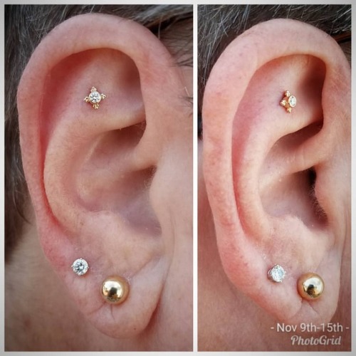Kerrie also brought in her mom who left with a deep #helix herself!  She chose a genuine #Diamond wi