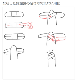 highlandvalley:  ずよね〜ま▼3月家宝さんのツイート: “ならった絆創膏の貼り方忘れない用に https://t.co/sbgh1lHR4K”