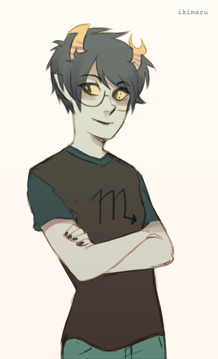 Anonymous: Feferi, Vriska and Aradia with short hair and Terezi Kanaya and Nepeta