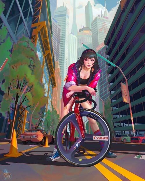 hizokucycles: Check out & follow artist @haryarti #bikeart #illustration #cycling #biking #cycl