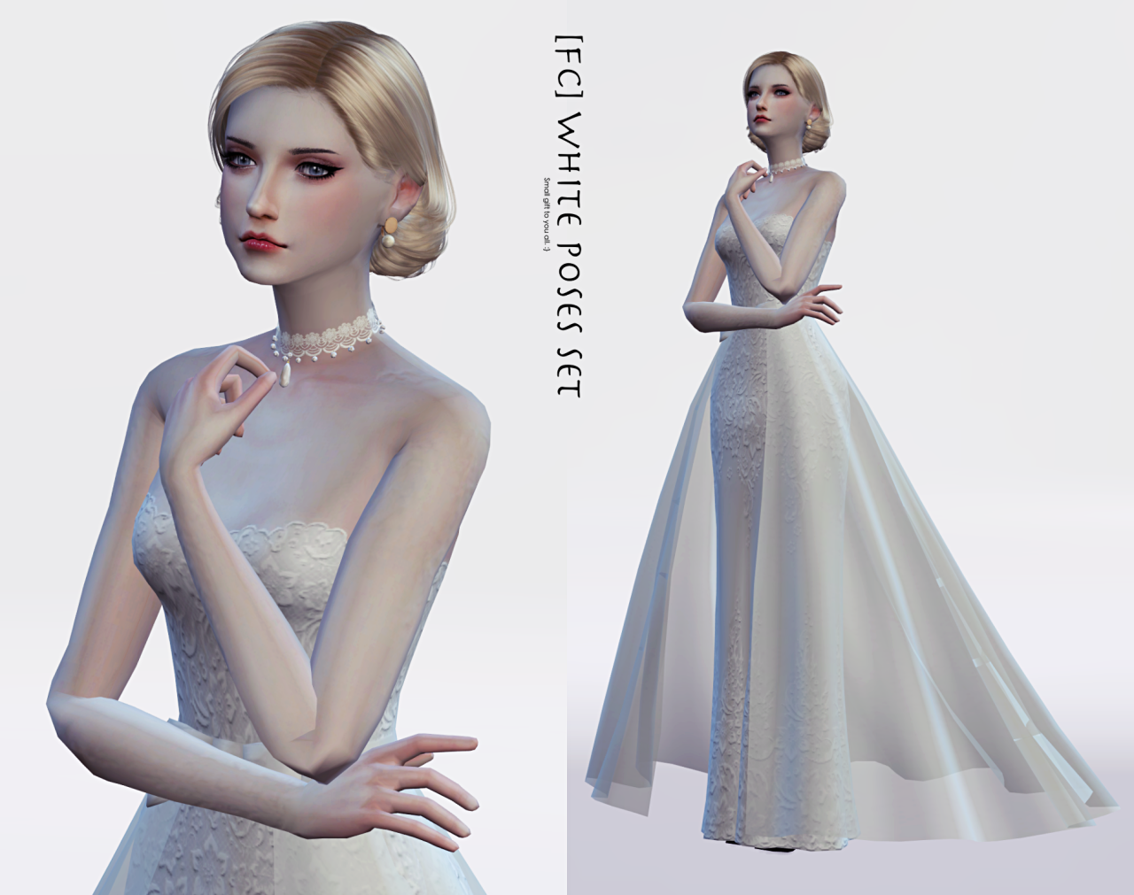 Flower Chamber - WHITE (Dress Special) Notes: 8 poses + 1 all in...