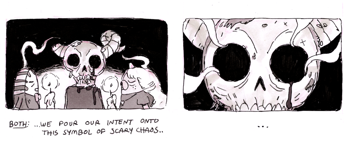 hannakdraws:  so yeah, I had this idea to make a small storyboard style comic for