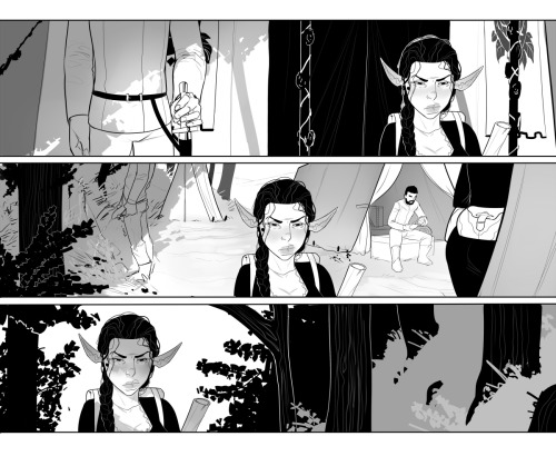 I worked on “Alfie” all day. A break from commissions every now and then sure is nice.  You can not comprehend how happy I am to be drawing bg’s other than that fucking tent. I am gonna put a lot more thought into backgrounds in chapter