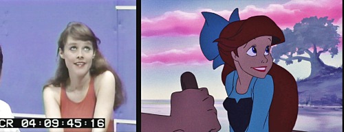 Sherri Stoner live action references of Ariel for The Little Mermaid.