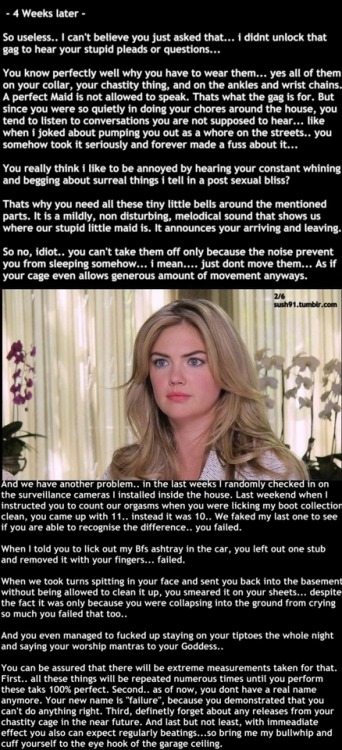 sush91:A 6 part captioned story with Goddess Upton combined in one post! Deliciously evil! I think t