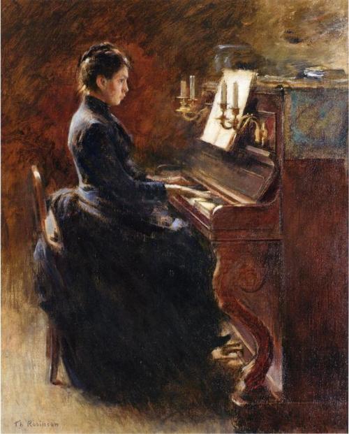 Girl at Piano, Theodore Robinson, ca. 1887