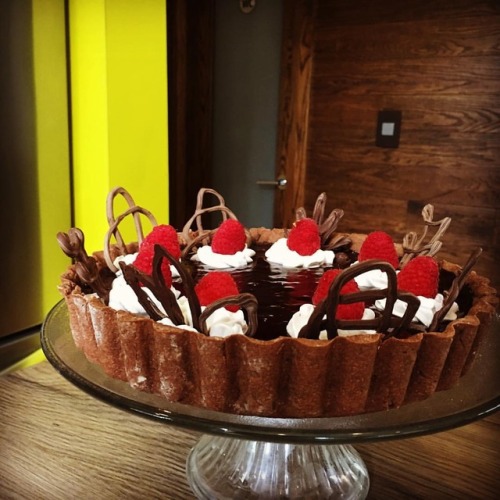 Tarte Au Chocolat With A Petit Syrah Whipped Cream And Rudimentary Chocolate Work #gaybaker #gaycook