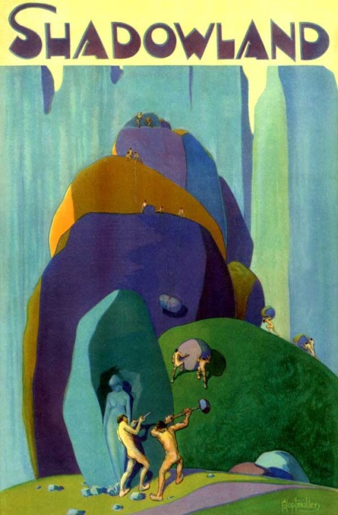 talesfromweirdland:A.M. Hopfmuller’s unusual, stylish covers for Shadowland magazine (1919-1923).