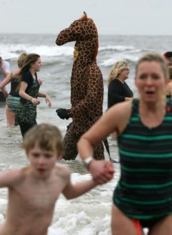 troyesivan:  assgod:  littlecatlady:  i have so many questions  why is everyone at the beach on such a gloomy day  why are these people wearing clothes in the ocean