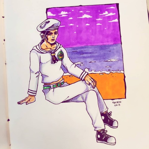 I don&rsquo;t know how to take pictures of my traditional drawings :(  #kira8 #kirajojolion #joj
