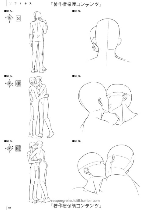 reapergrellsutcliff:‘Kiss Scene rough sketches - Drawing for Boys Love (Yaoi)’ (Part 2 of 3)A 