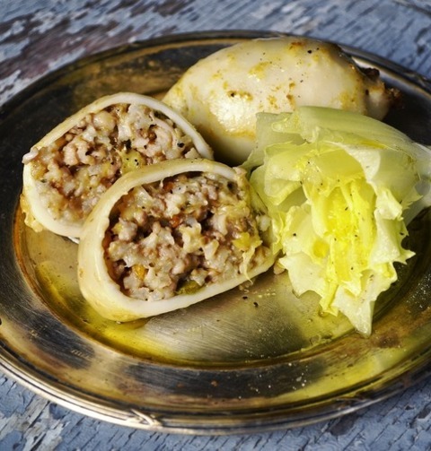 Stuffed Calamari With Garlic And Parsley