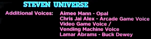 gemfuck:  voice acting credits for steven universe i caught during the ‘thon. (has voice actor for Opal)  Huh, can’t say I expected Sour Cream to be voiced by Brian Posehn, that’s interesting