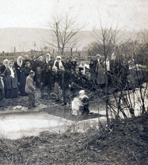 Unidentified photographersRiver Baptisms, c. 1880-1930.These outdoor communal rites were public disp