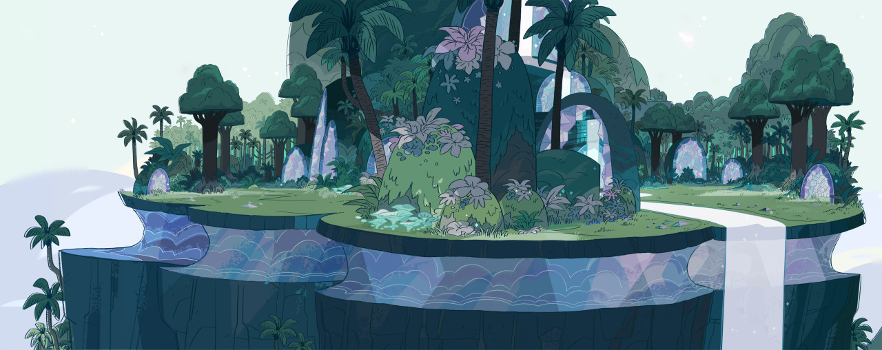 A selection of Backgrounds from the Steven Universe episode: Island Adventure Art