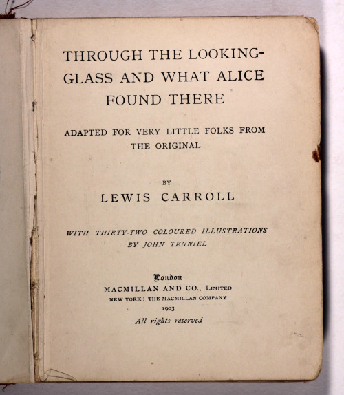 michaelmoonsbookshop:Rare Little Folks Edition of Through the looking glass and what Alice found the