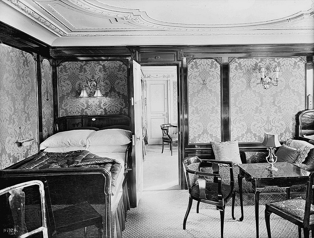 mortisia:  First class parlour suite B60, Titanic, Belfast, March 1912. The First
