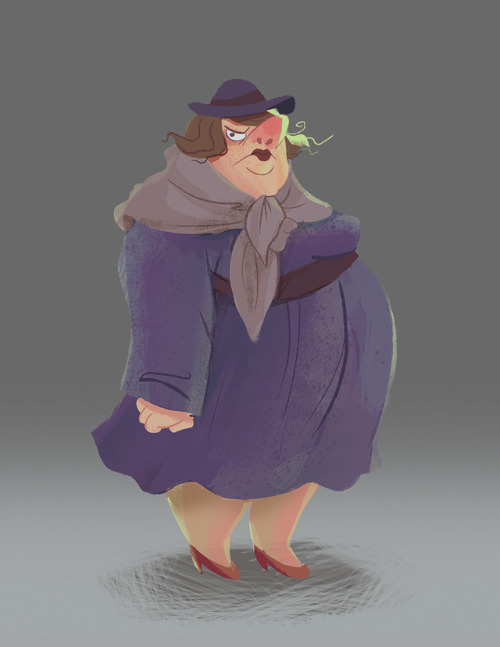 A little throwback, Aunt Sponge from James and the Giant Peach. Part of a personal project that neve
