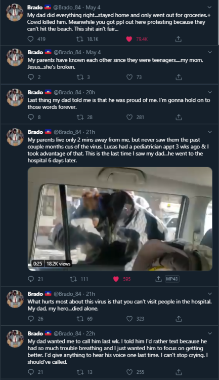 niggazinmoscow: I want to get off my chest how abhorrently fucked up this is that black  and brown people are being disproportionally hurt and killed by this  virus while entitled white people protest the containment of this virus.  My heart goes out