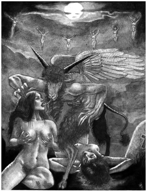 monicasandovalart:  “Sabbat” - Graphite, porn pictures