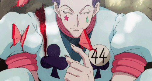 missbeifong:Get to know me → male characters 4/5 → HisokaMy aura has both the qualities of gum and r