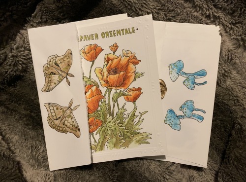 I recently made some cards with these watercolour drawings on them to send to friends that live far 