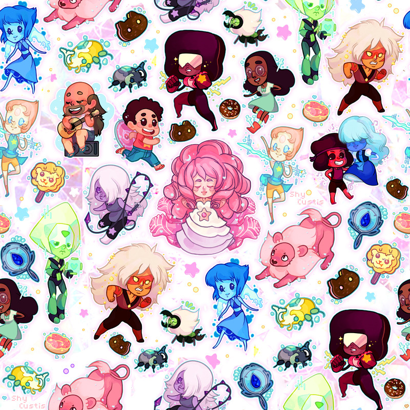 shycustis:  SU patterns for tote bags and backgrounds/wallpapers!The middle one (with