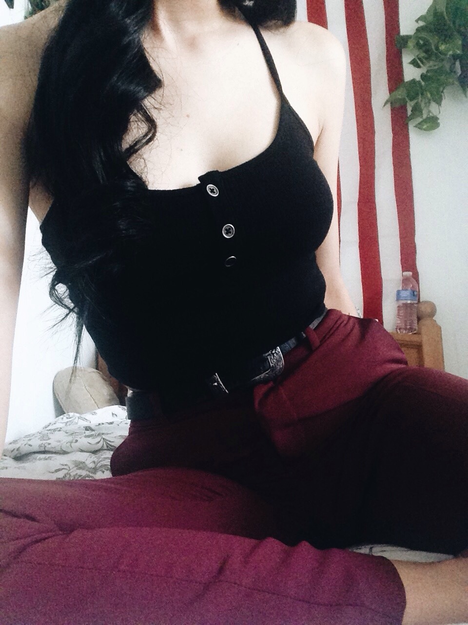 mandelasuicide:  I really like my outfit today🐇🌹 