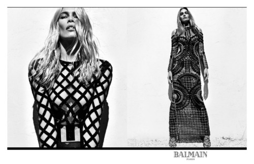 Balmain spring/summer 2016 featuring the original supermodels, Claudia Shiffer, Cindy Crawford and N