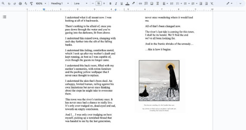 ID: Another screenshot of the pages in Google docs, this time of the end of Chapter 6, including an image of the Trawler-man and the Promised Bride from official episode images. /end ID
