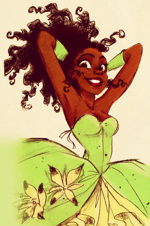 tianamulan:  This or That - Aurora or Tiana - for nicoleprincessoftroy Sketch by David Gilson 