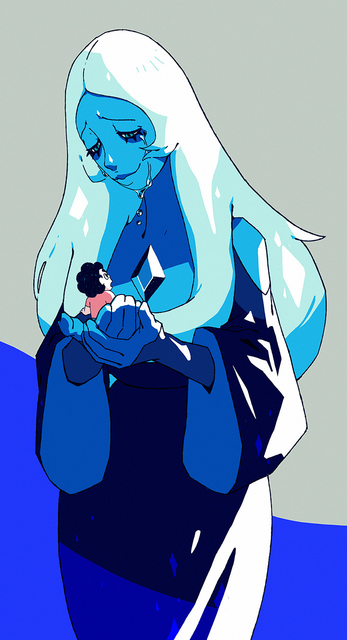 bluekomadori:  Blue Diamond is so beautiful, I love her design ;_; it’s on twitter