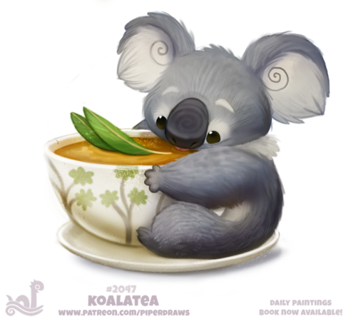cryptid-creations: Daily Paint 2047# Koalatea Daily Book and Prints available at: http://ForgePublishing.com/shop  For full res WIPs, art, videos and more: https://www.patreon.com/piperdraws Twitter  •  Facebook  •  Instagram  •  DeviantART​