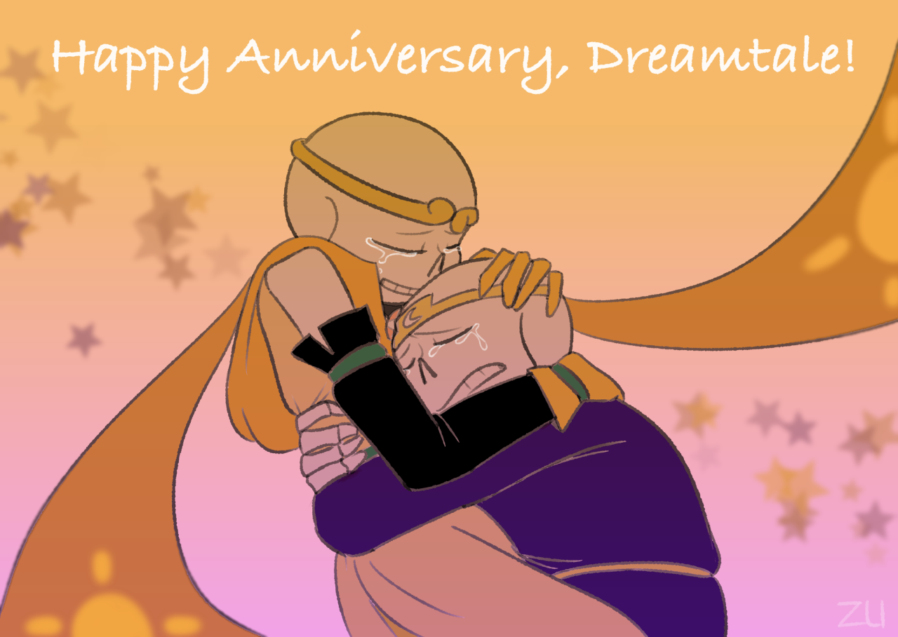 Today is the birthday of the dreamtale AU! art by Song_A on tumblr