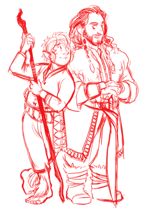 WIP.  I often envision Bilbo wandering about middle earth with a walking stick. I think it woul