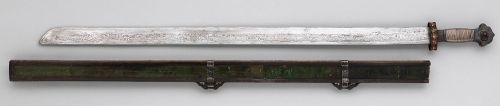art-of-swords: Sword, Scabbard, and Belt Hook Dated: circa 1750–1850 Culture: Tibetan Medium: steel,
