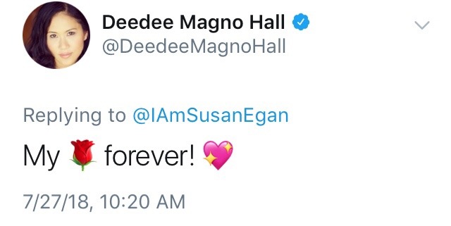 crewniverse-tweets:  Deedee Hall and Susan Egan talking (bit in character)