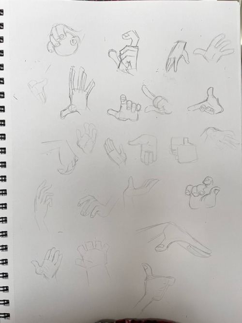 HAND PRACTICE CAUSE THEYRE UNIVERSALLY THE HARDEST THINGS TO DRAW