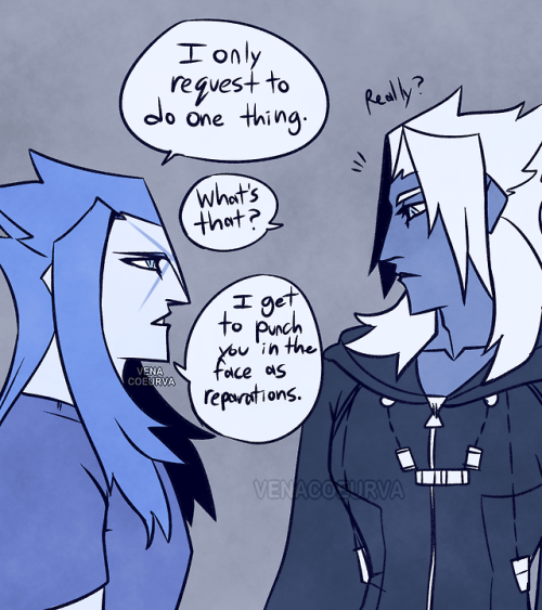 venacoeurva: If Xemnas Somehow Becomes His Own Person After Terra Is No Longer Norted, feat. him being too potentially useful to off and hair flips -Don’t reupload/edit/use without proper credit, ask first please- 