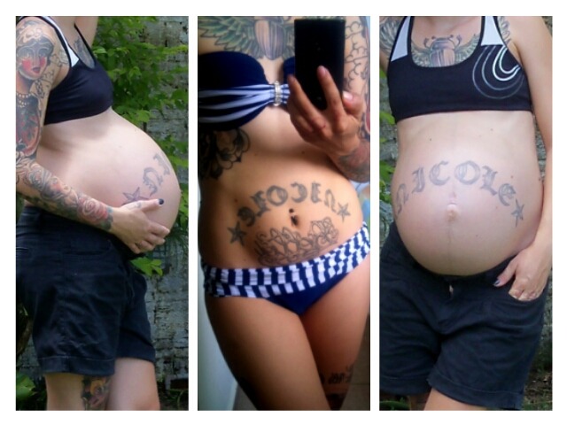 Can you get a tattoo over a stretched postpartum stomach