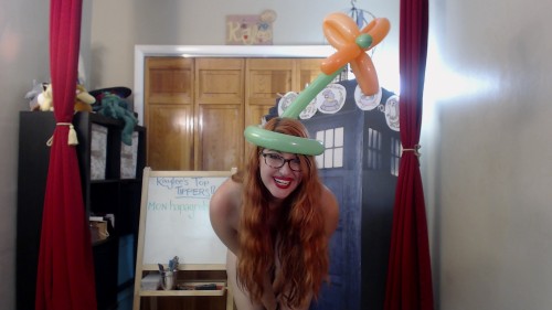 kayleepond:  The balloon animals/things that I made during tonight’s show! Always super fun! Oh and we played with “B’loonies” with mixed results!