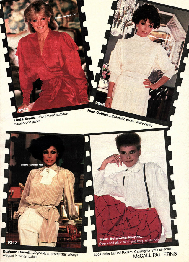 denver-carrington on Tumblr: Ad for McCall's Patterns featuring Linda,  Joan, Diahann, and Shari Belafonte-Harper in the September 1984 issue of  McCall's